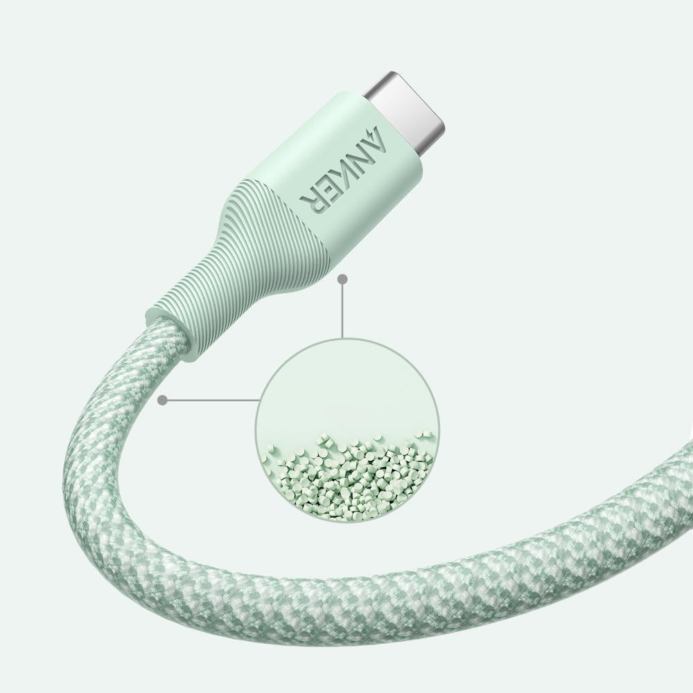 Câble de Données et de Charge USB-C - USB-C Anker 544, 140W, 1.8m, Vert A80F6H61
