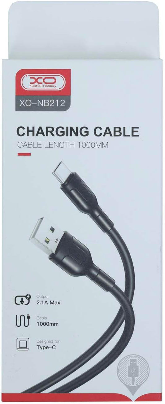 USB-A - microUSB Daten- und Ladekabel XO Design NB212, 18W, 1m, Schwarz
