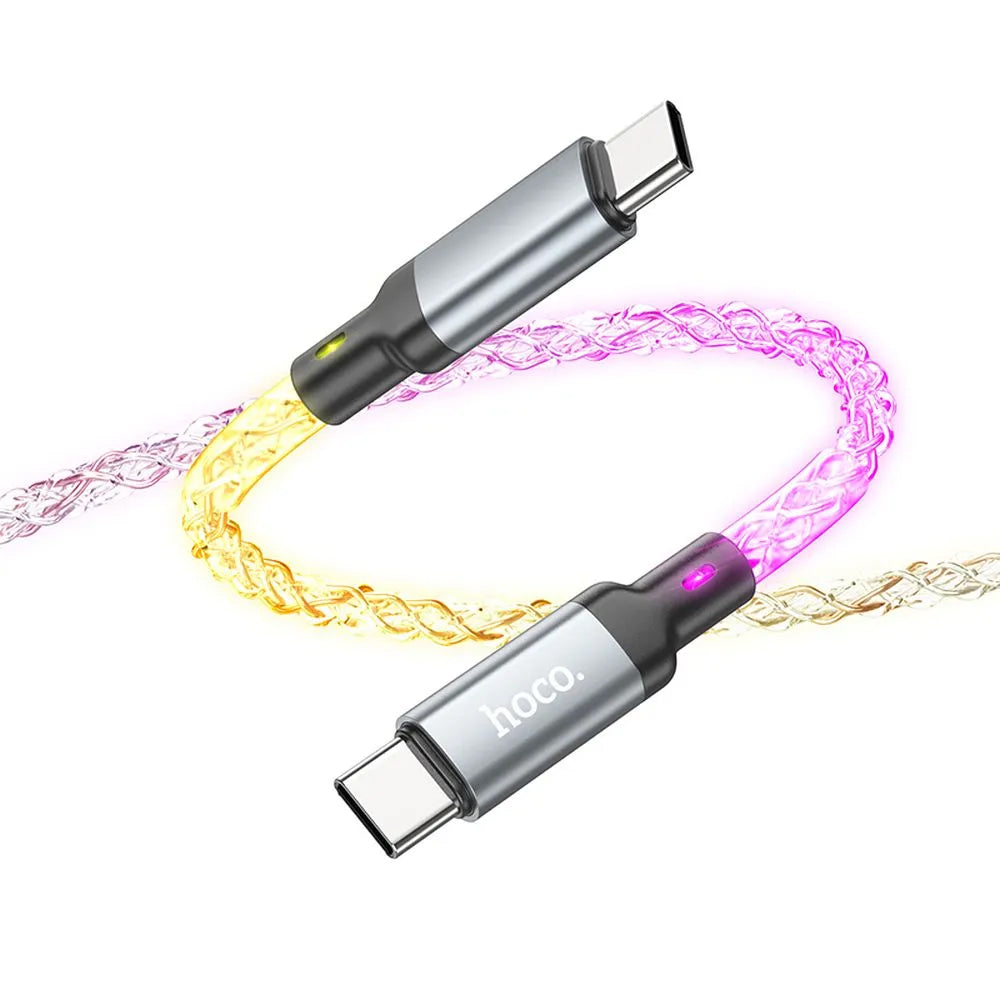 USB-C Daten- und Ladekabel - USB-C HOCO U112, 60W, 1m, Grau