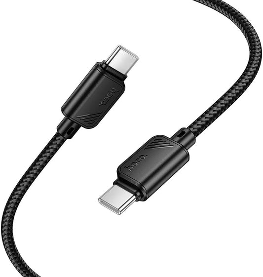 Câble de Données et de Charge USB-C - USB-C HOCO X113, 60W, 1m, Noir