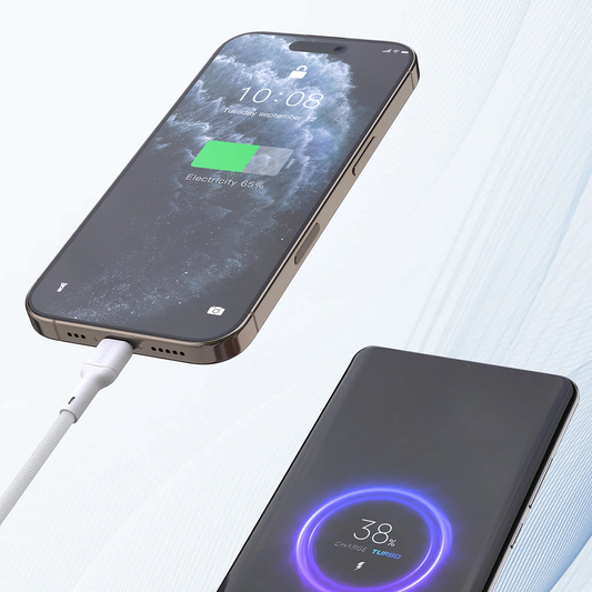 Câble de Données et de Charge USB-C - USB-C Dudao L9C Max, 240W, 2m, Blanc