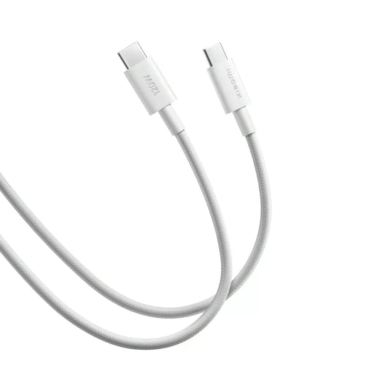 Câble de Données et de Charge USB-C - USB-C Xiaomi, 120W, 1m, Blanc BHR087KGL