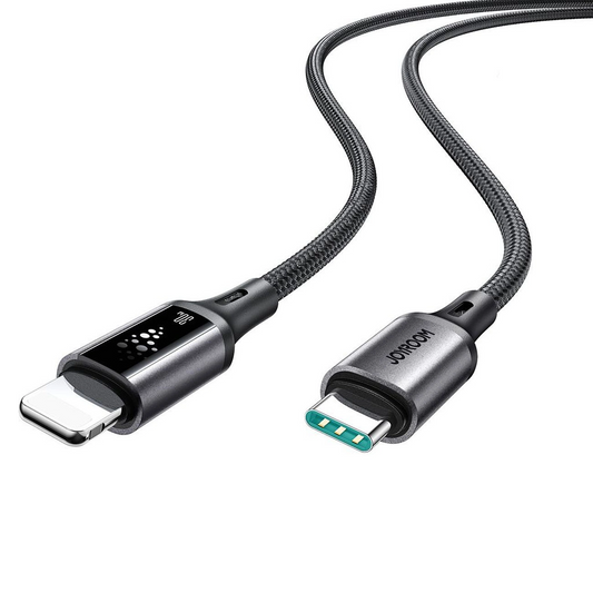 Câble de Données et de Charge USB-C - Lightning Joyroom S-A60 StarTalk, 30W, 1.2m, Noir