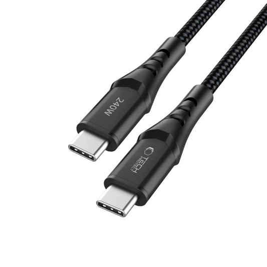 USB-C Data and Charging Cable - USB-C Tech-Protect UB11T Ultraboost, 240W, 2m, Black