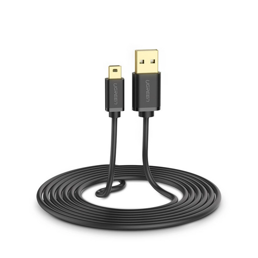 Câble de données et de charge USB-A - miniUSB UGREEN US132, 3m, Noir