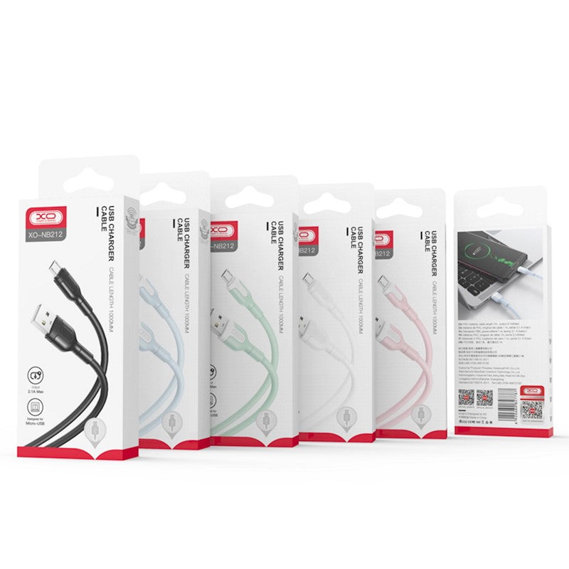 Câble de Données et de Charge USB-A - microUSB XO Design NB212, 18W, 1m, Rose