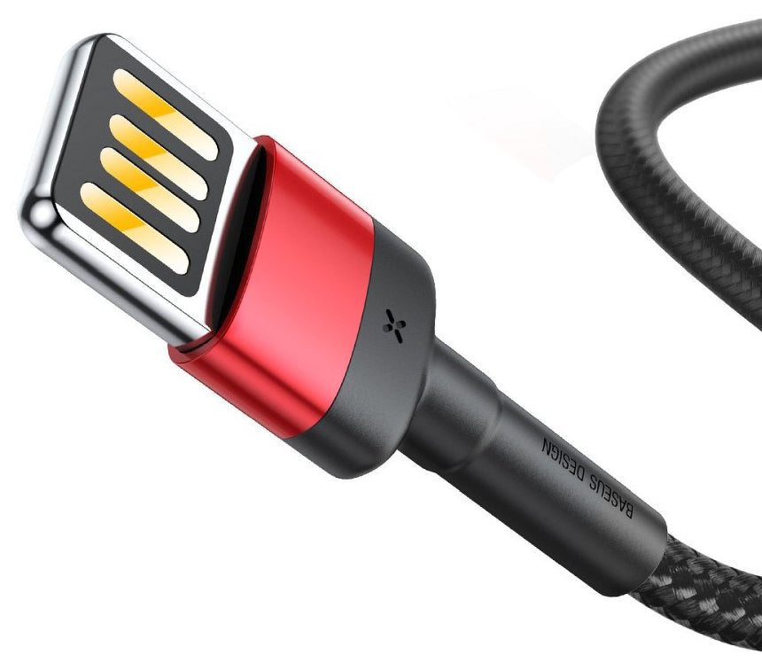 Câble de Données et de Charge USB-A - Lightning Baseus Cafule Édition Spéciale, 18W, 1m, Rouge CALKLF-G91
