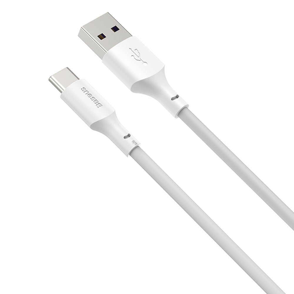 Câble de Données et de Charge USB-A - USB-C Baseus, 40W, 1.5m, Set 2 pièces, Blanc TZCATZJ-02