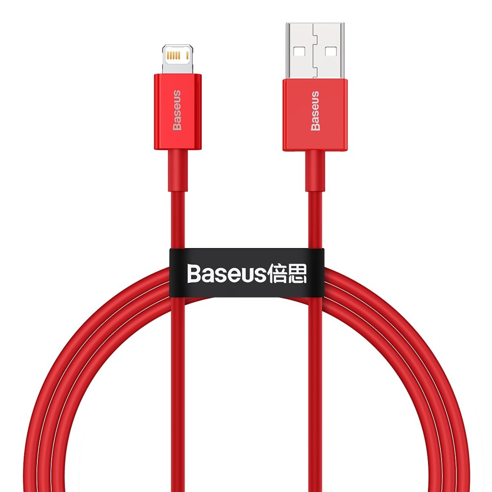 Câble de données et de chargement USB-A - Lightning Baseus Superior Series, 20W, 1m, rouge CALYS-A09