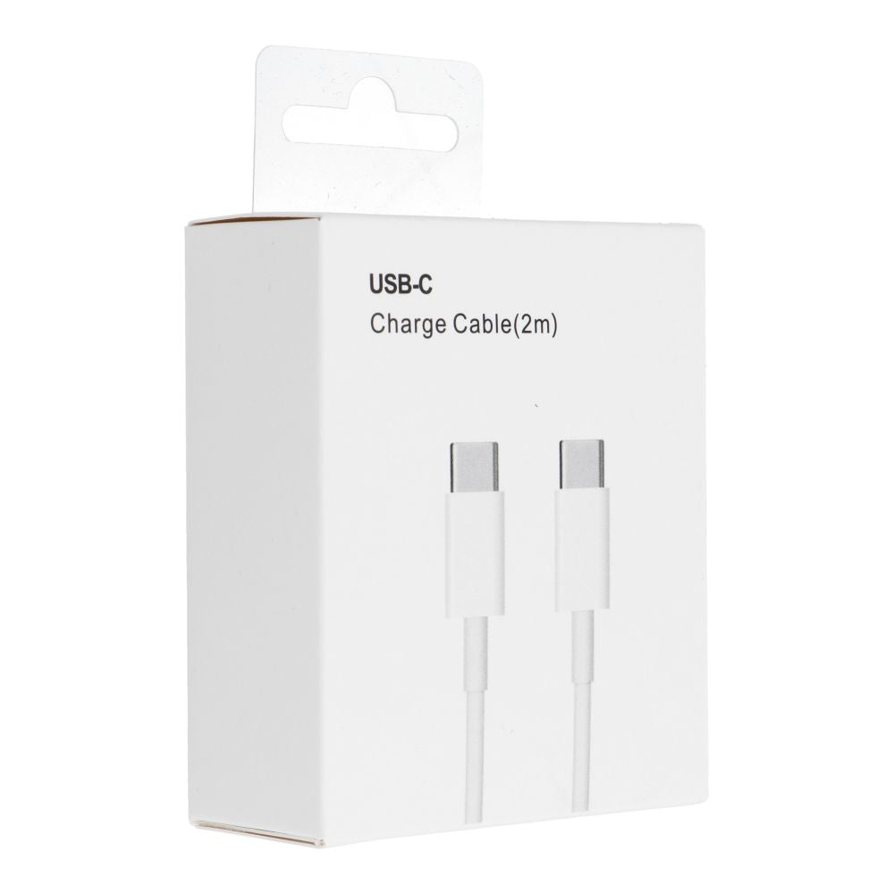 Câble de données et de charge USB-C - USB-C OEM USB-C HD26 Box, 30W, 2m, blanc