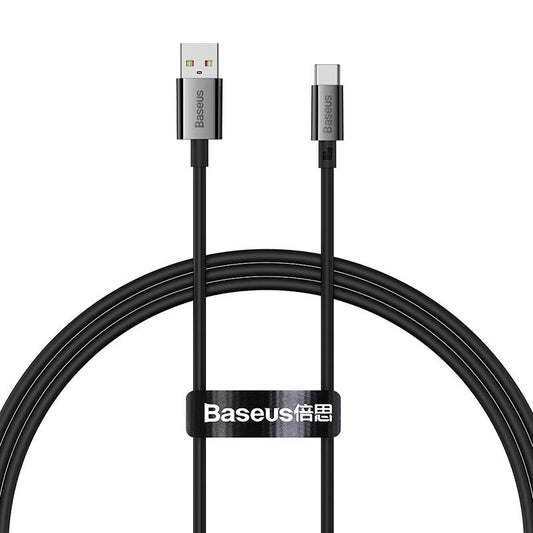 USB-A to USB-C Baseus Superior Series Data and Charging Cable, 100W, 1m, Black