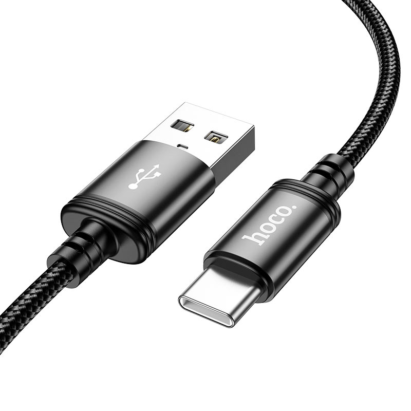 Câble de Données et de Charge USB-A - USB-C HOCO X91, 18W, 3m, Noir
