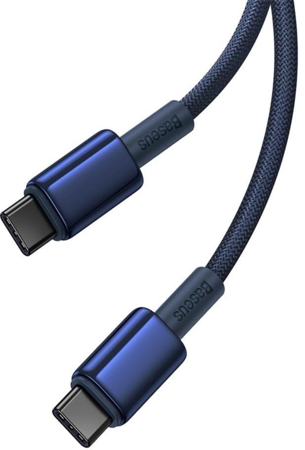 Câble de Données et de Charge USB-C - USB-C Baseus Tungsten Gold, 100W, 1m, Bleu Marine P10319800321-03