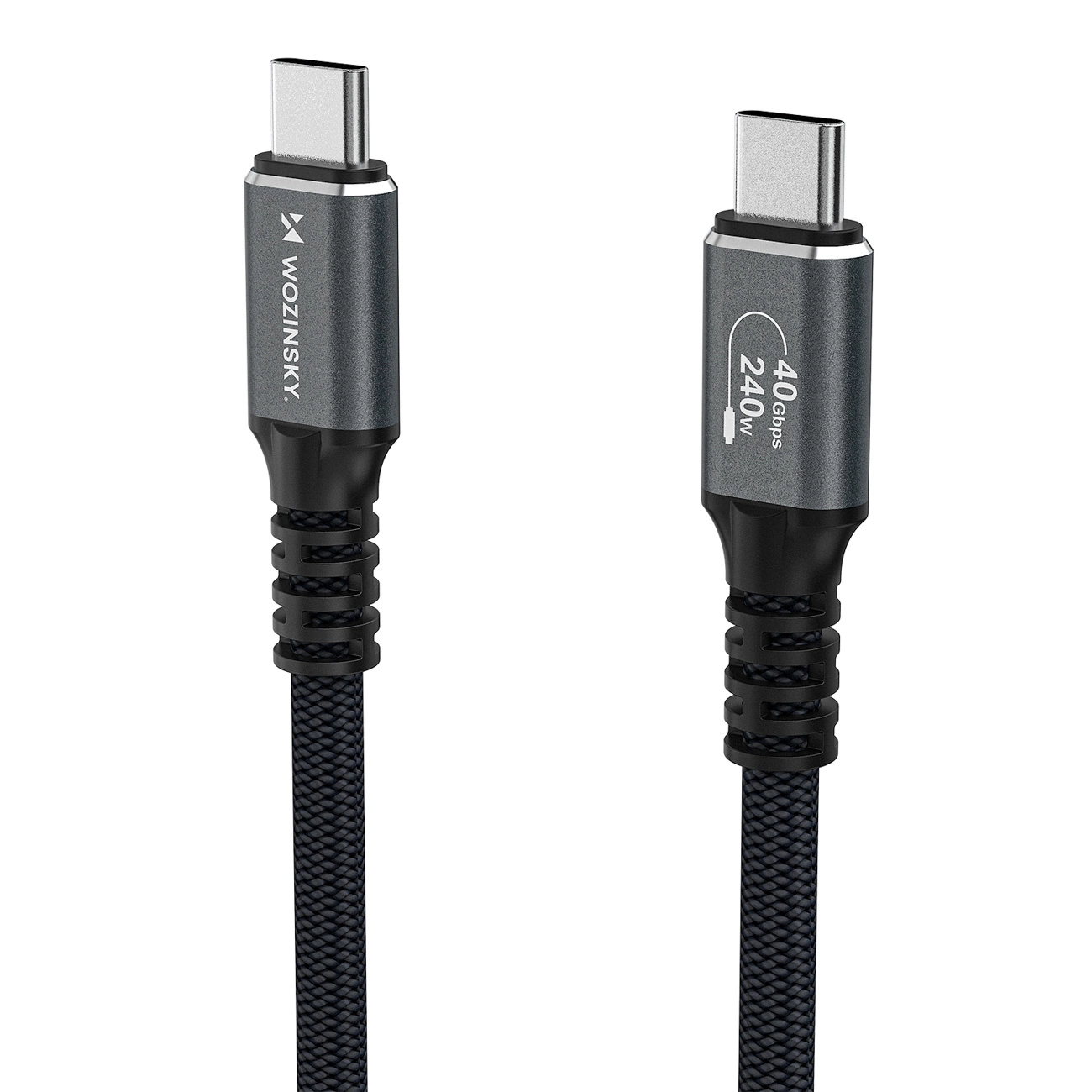 Câble de Données et de Charge USB-C - USB-C WZK WPS-UY42S, 240W, 2m, Noir