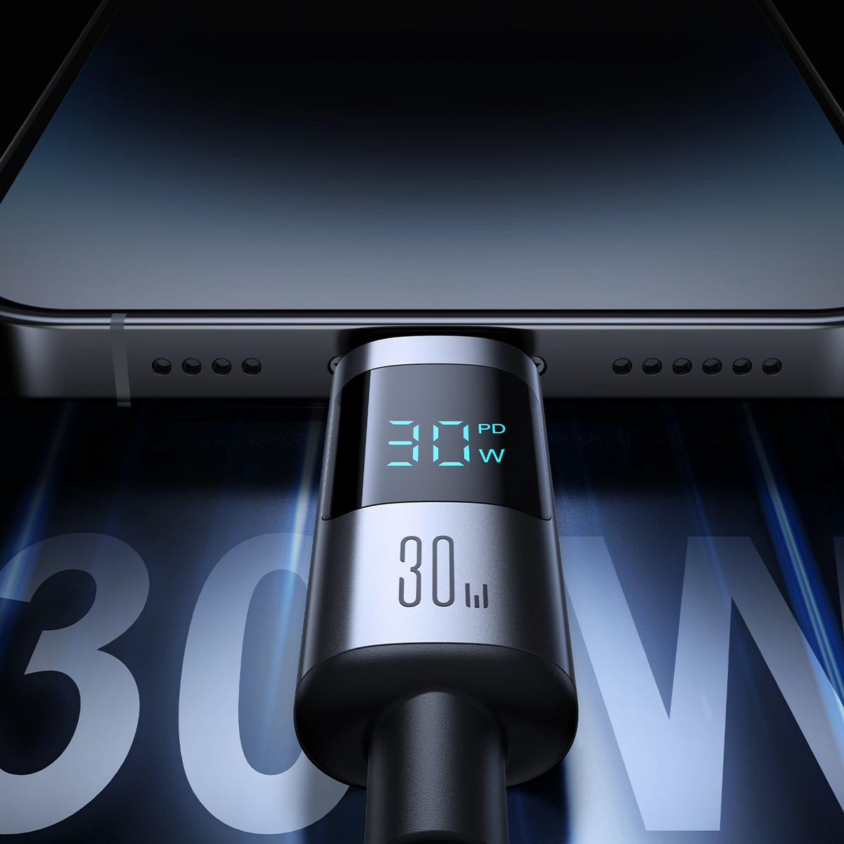 Câble de Données et de Charge USB-C - Lightning Joyroom S-A16 Pro Prism Display, 30W, 1.2m, Noir