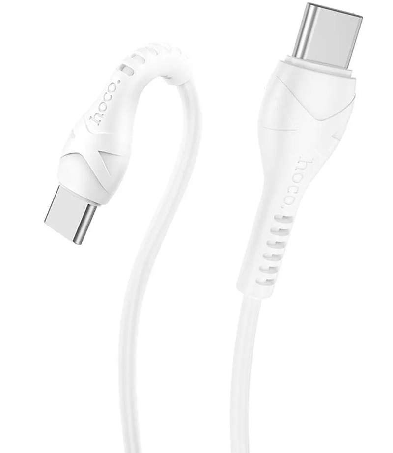 Câble de Données et de Charge USB-C - USB-C HOCO X37, 60W, 1m, Blanc