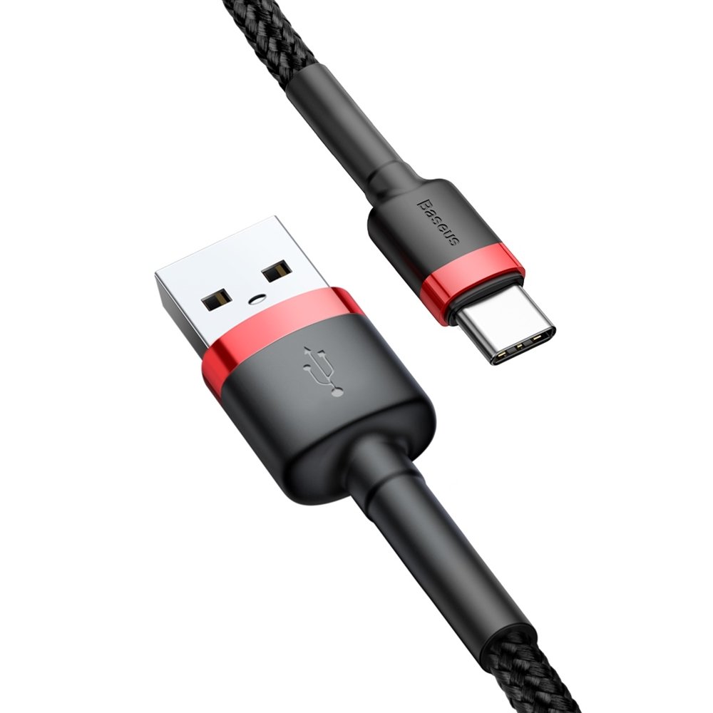 Daten- und Ladekabel USB-A - USB-C Baseus Cafule, 18W, 2m, Schwarz CATKLF-C91