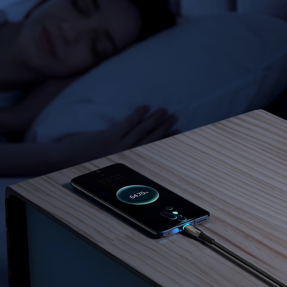 Câble de données et de charge USB-A à USB-C Baseus Glimmer Series, 100W, 2m, noir CADH000501 CADH000501