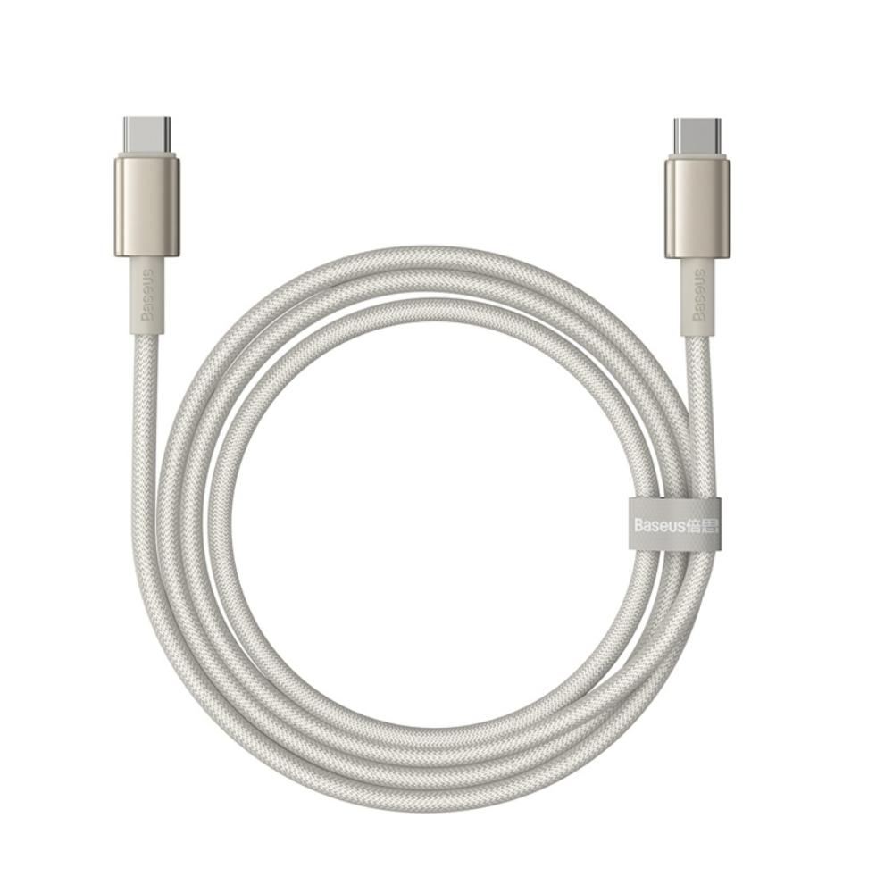 Câble de Données et de Charge USB-C - USB-C Baseus Tungsten Gold, 100W, 1m, Doré P10319800G21-00