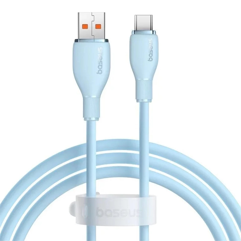 Câble de Données et de Charge USB-A - USB-C Baseus Pudding, 100W, 1.2m, Bleu P10355703311-00