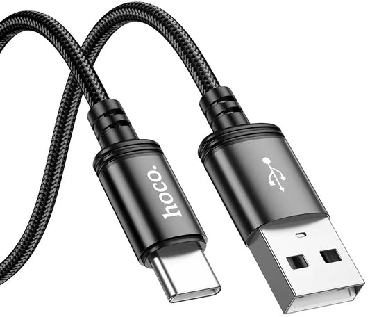 Daten- und Ladekabel USB-A - USB-C HOCO X89, 18W, 2m, Schwarz