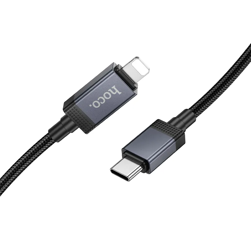 Câble de Données et de Charge USB-C - Lightning HOCO X118 Display, 27W, 1m, Noir