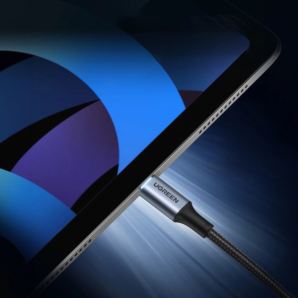 Câble de Données et de Charge USB-C - USB-C UGREEN US316, 100W, 0.5m, Gris