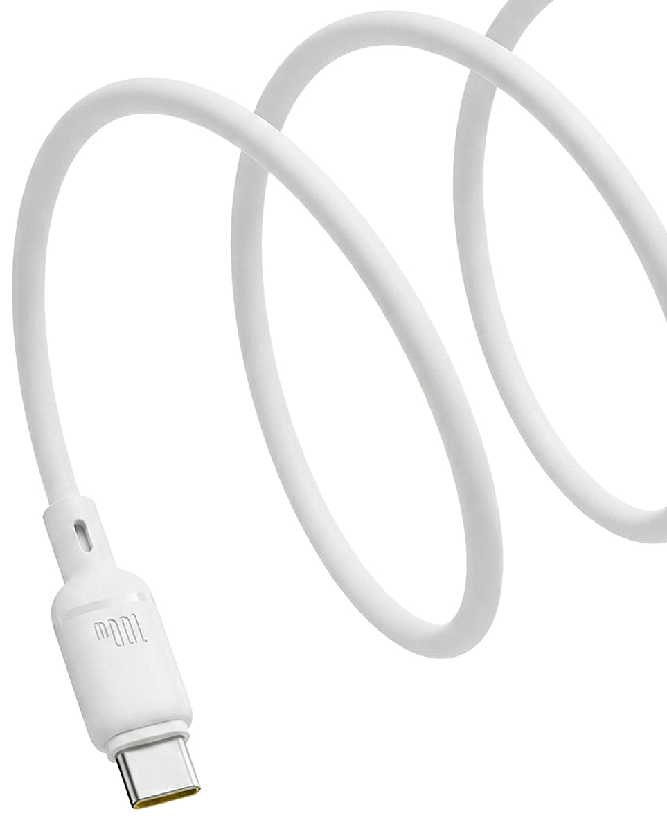 Câble de Données et de Charge USB-C - USB-C Baseus Silky, 100W, 1m, Blanc P10377704213-00