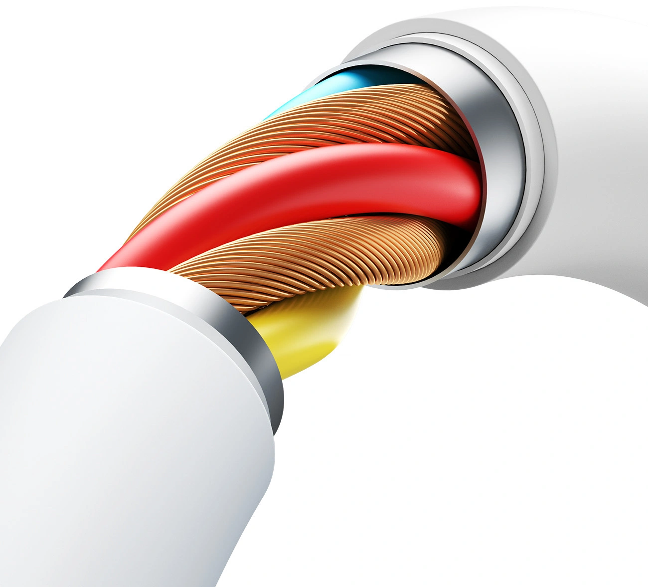 Câble de données et de charge USB-C - USB-C Joyroom S-A62 Lively, 60W, 1,2m, Blanc