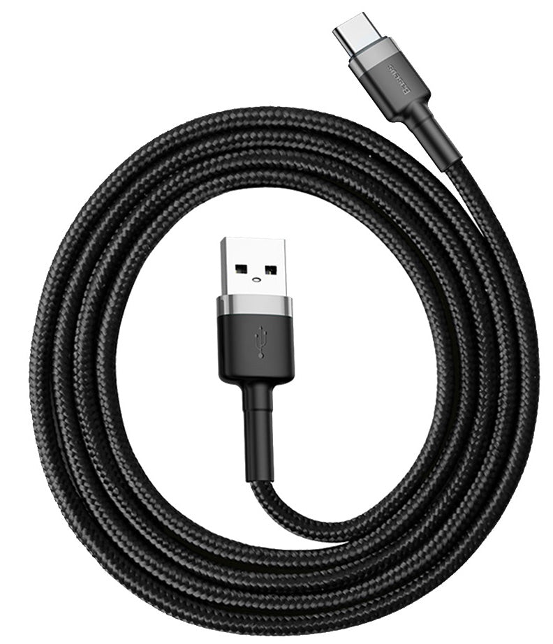 USB-A to USB-C Data and Charging Cable Baseus Cafule, 60W, 1m, Gray CATKLF-BG1