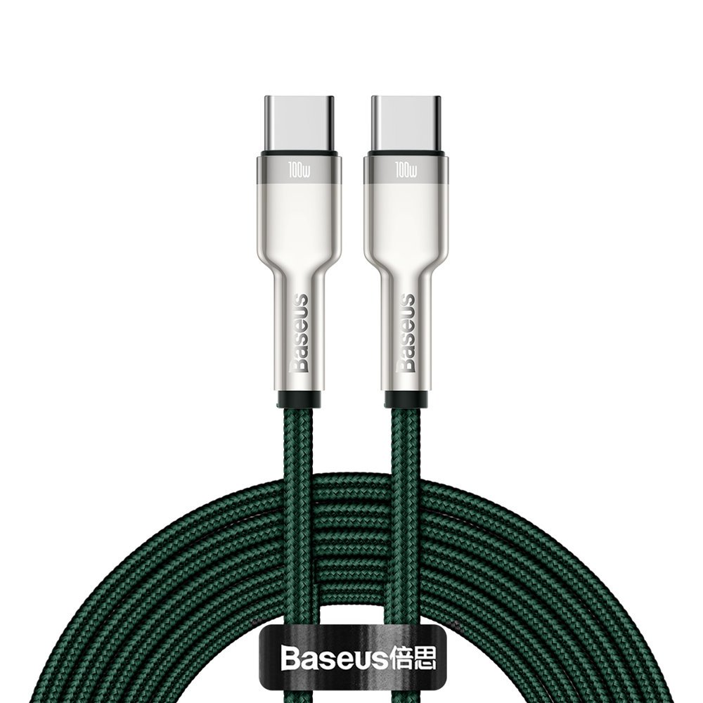Baseus Cafule Metal USB-C auf USB-C Kabel 100W 2m | Grün | 5A | E-Marker