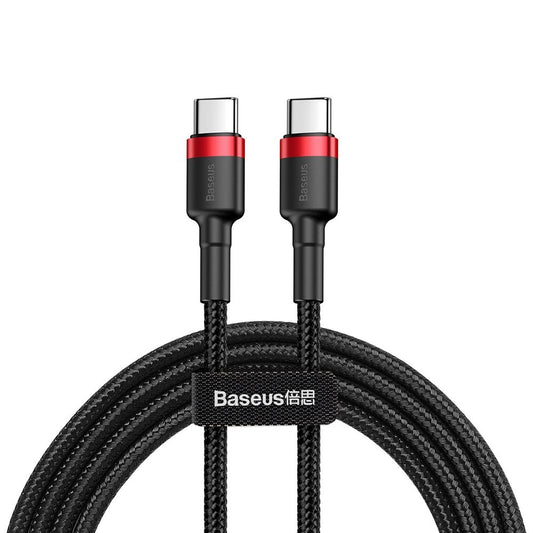 Data and Charging Cable USB-C - USB-C Baseus Cafule, 60W, 2m, Red CATKLF-H91