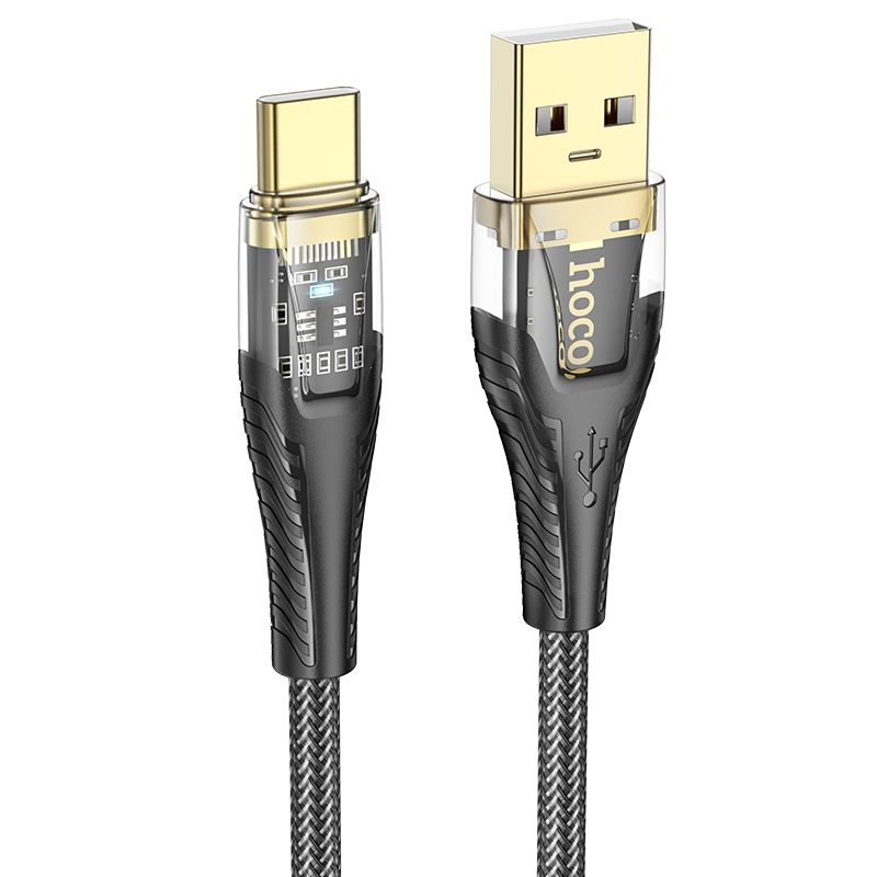 Câble de Données et de Charge USB-A - USB-C HOCO U121, 18W, 1.2m, Noir