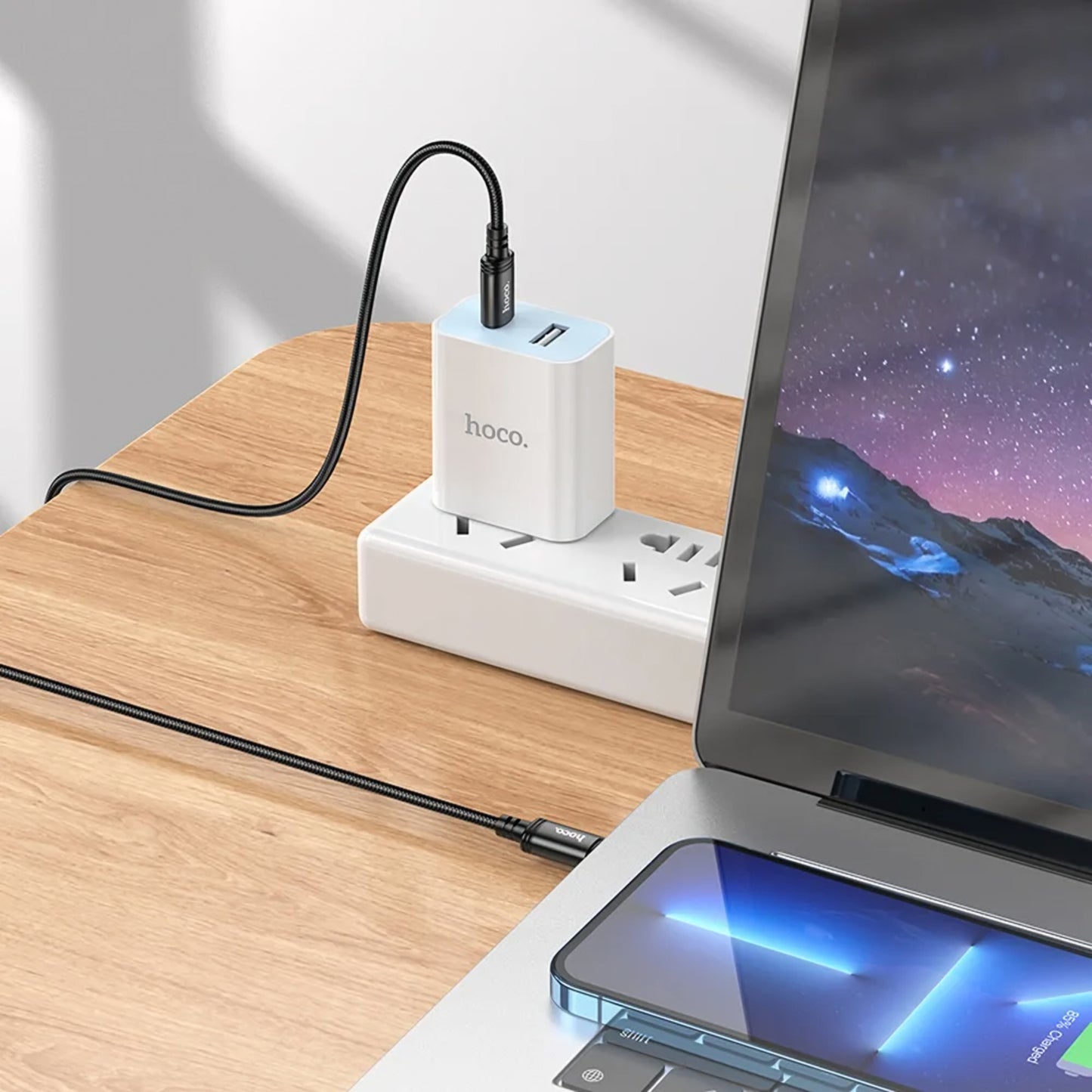 Câble de Données et de Charge USB-C - USB-C HOCO X91, 60W, 3m, Noir
