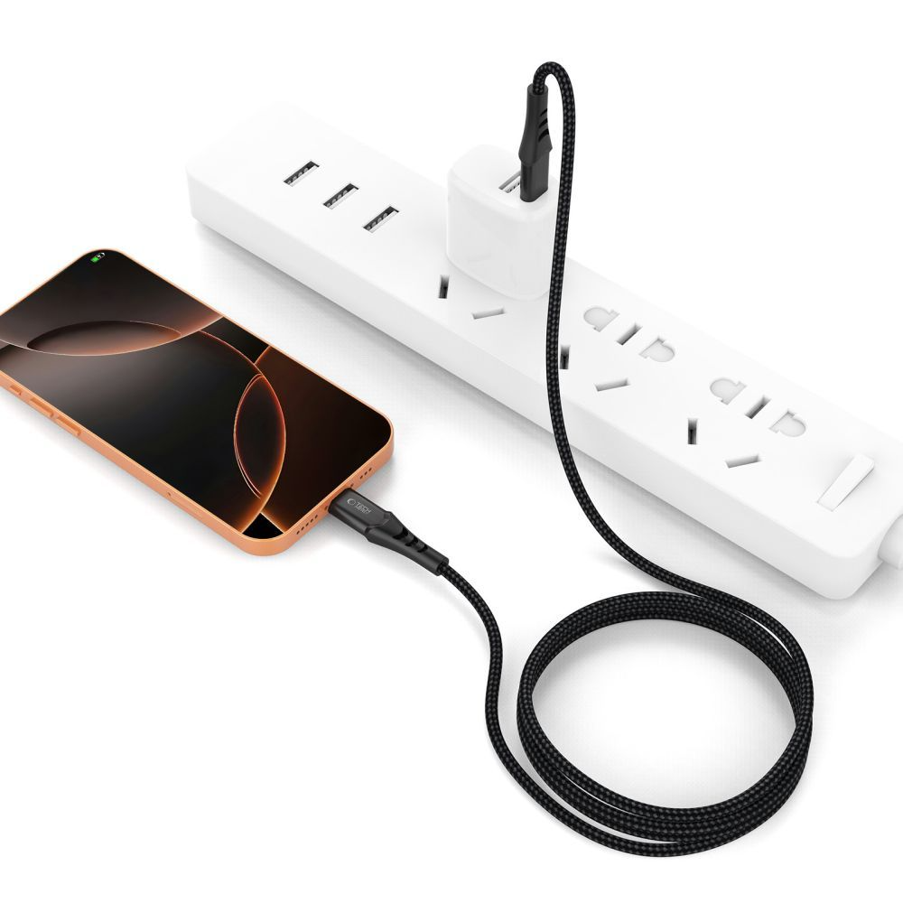 Câble de données et de charge USB-C - USB-C Tech-Protect UB11T Ultraboost, 100W, 1m, Noir