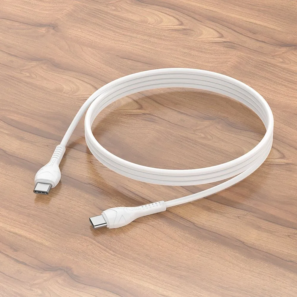 Câble de Données et de Charge USB-C - USB-C HOCO X37, 60W, 1m, Blanc