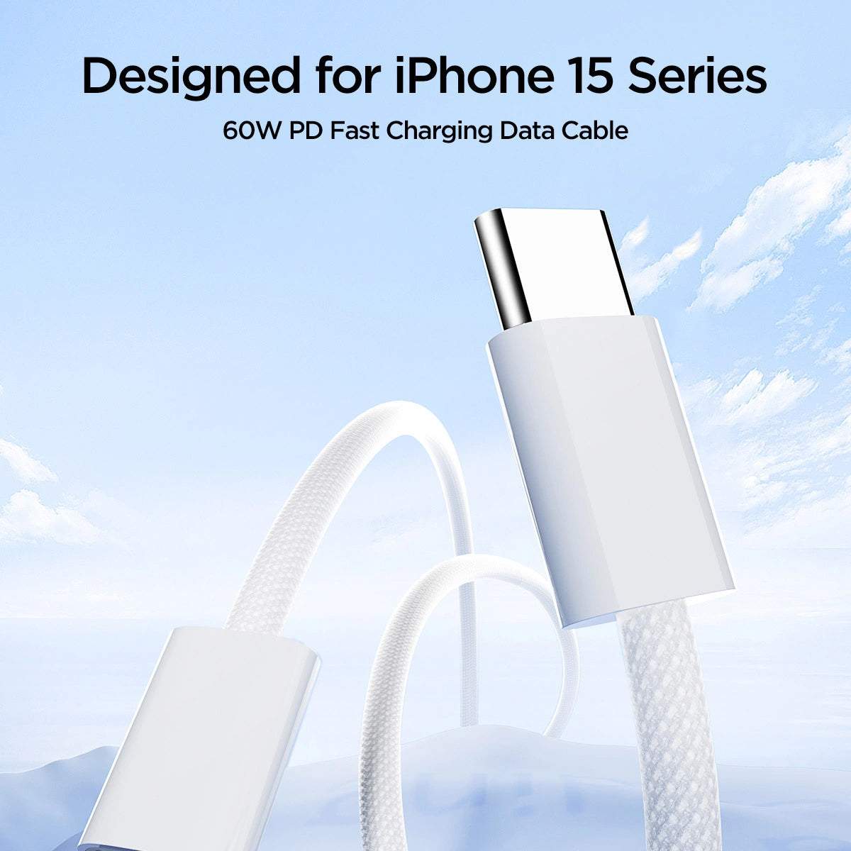 Câble de données et de charge USB-C - USB-C Joyroom S-A45, 60W, 1m, blanc