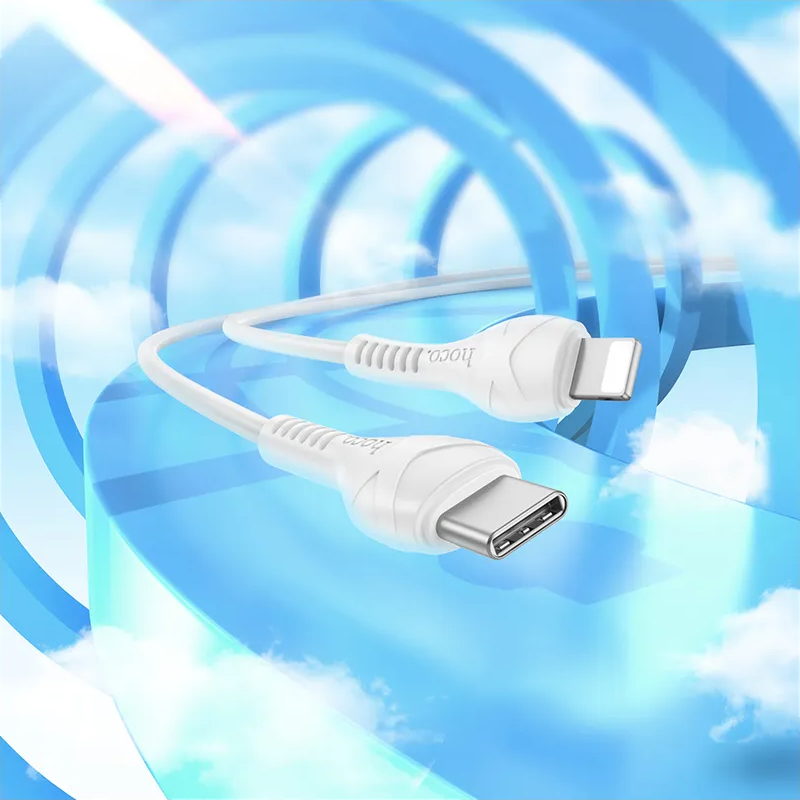 Câble de Données et de Charge USB-C - Lightning HOCO X37, 27W, 1m, Blanc