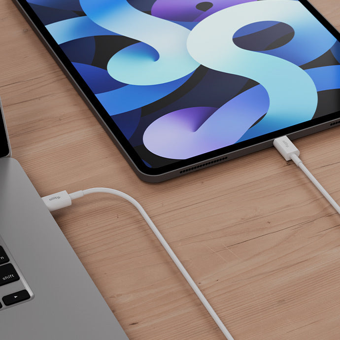 Câble de Données et de Charge USB-C - USB-C Allity. AUC-03, 100W, 2m, Blanc