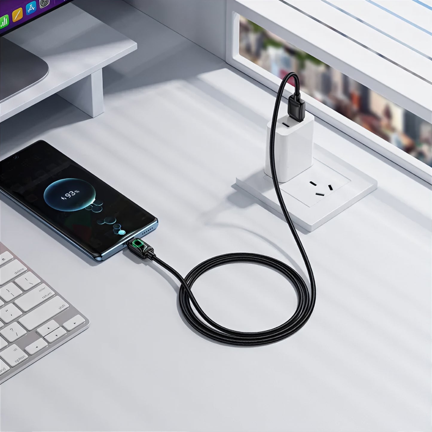 Câble de Données et de Charge USB-A - USB-C HOCO U146, 36W, 1.2m, Noir