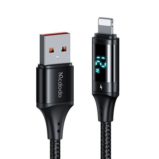 Câble de Données et de Charge USB-A - Lightning McDodo CA-1060 Display, 12W, 1.2m, Noir