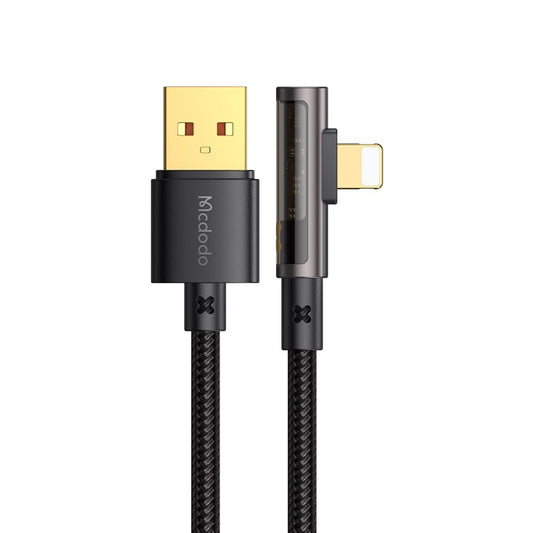 Câble de Données et de Charge USB-A - Lightning McDodo CA-3510 Angled, 18W, 1.2m, Noir