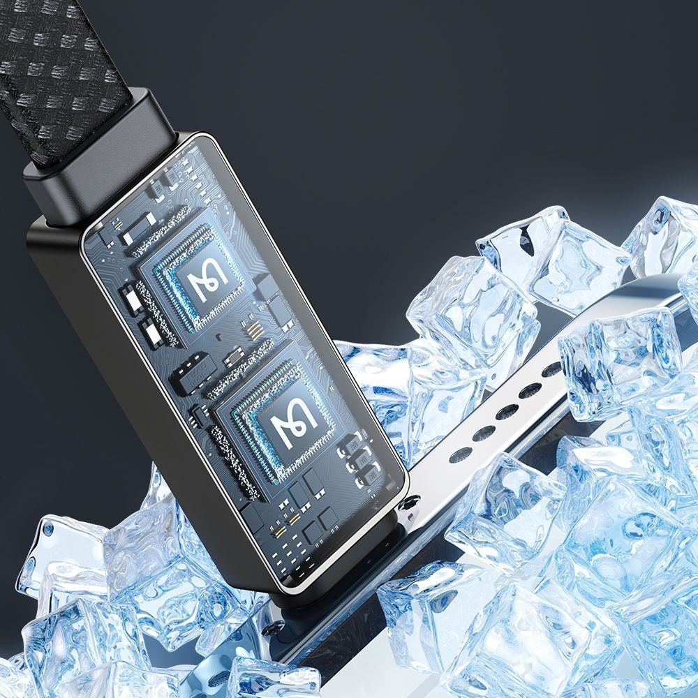 USB-A to Lightning McDodo CA-4970 Rythm Display Data and Charging Cable, 18W, 1.2m, Black