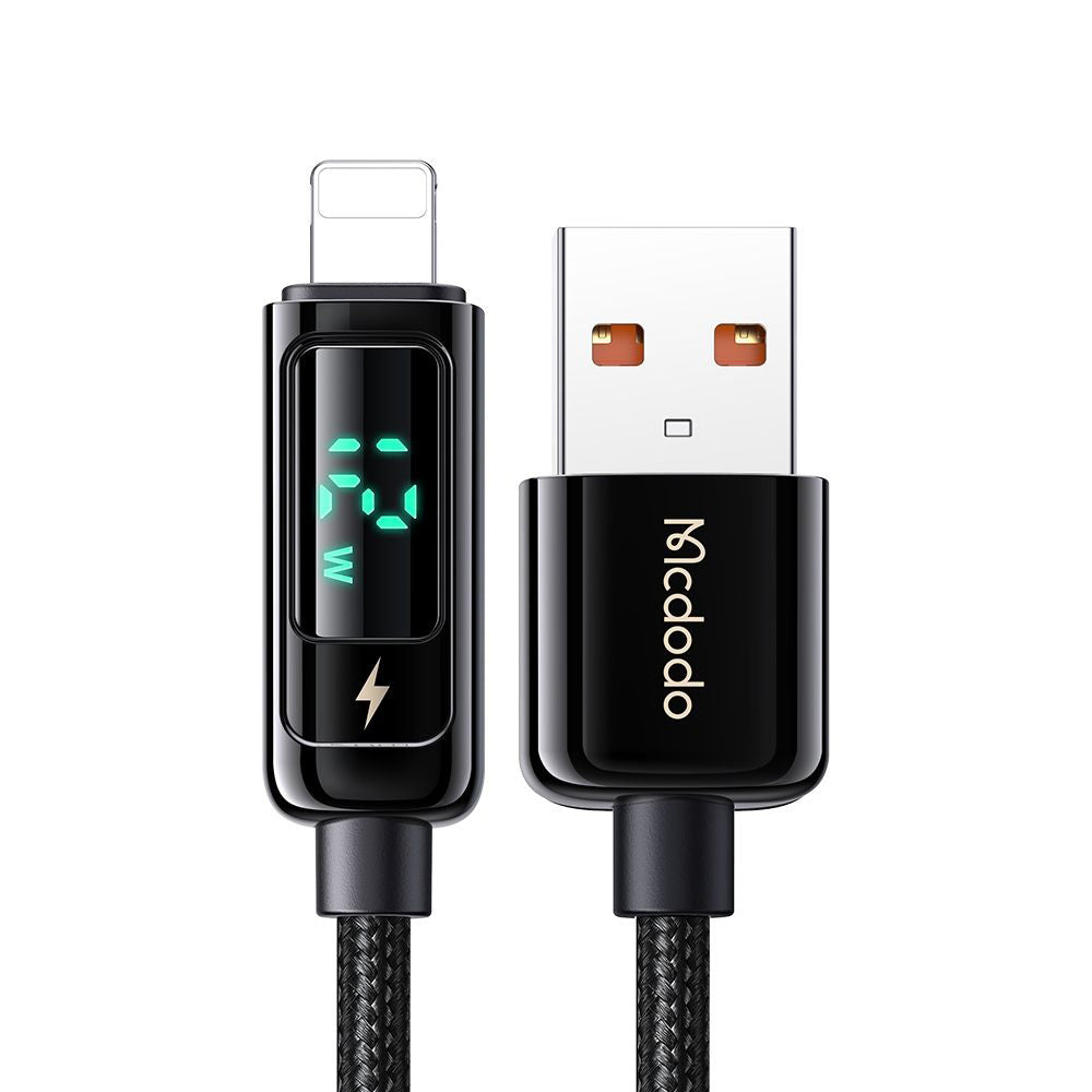 Daten- und Ladekabel USB-A - Lightning McDodo CA-9940 Display, 12W, 1,2m, Schwarz