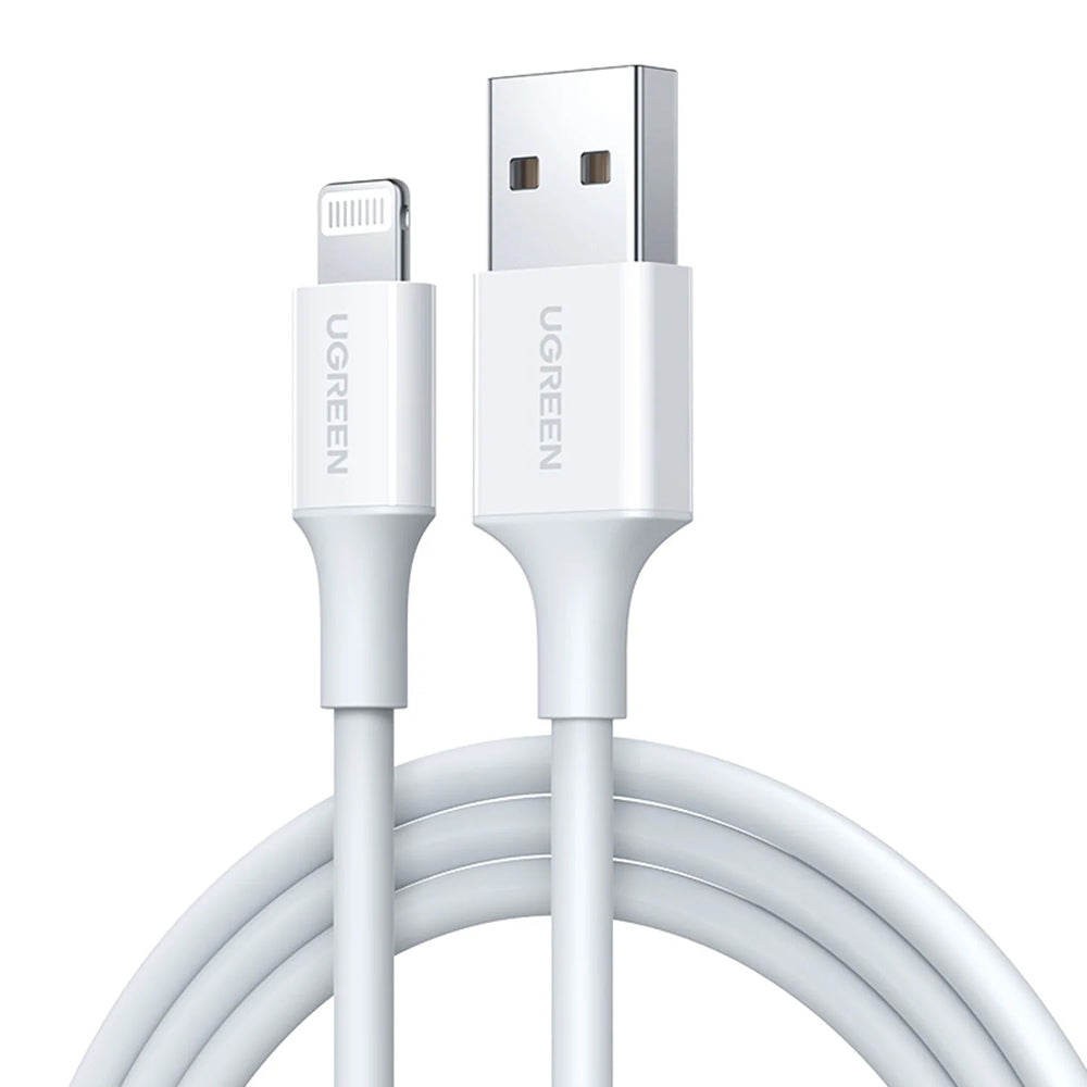 Daten- und Ladekabel USB-A - Lightning UGREEN US155 (20730), 18W, 2m, Weiß