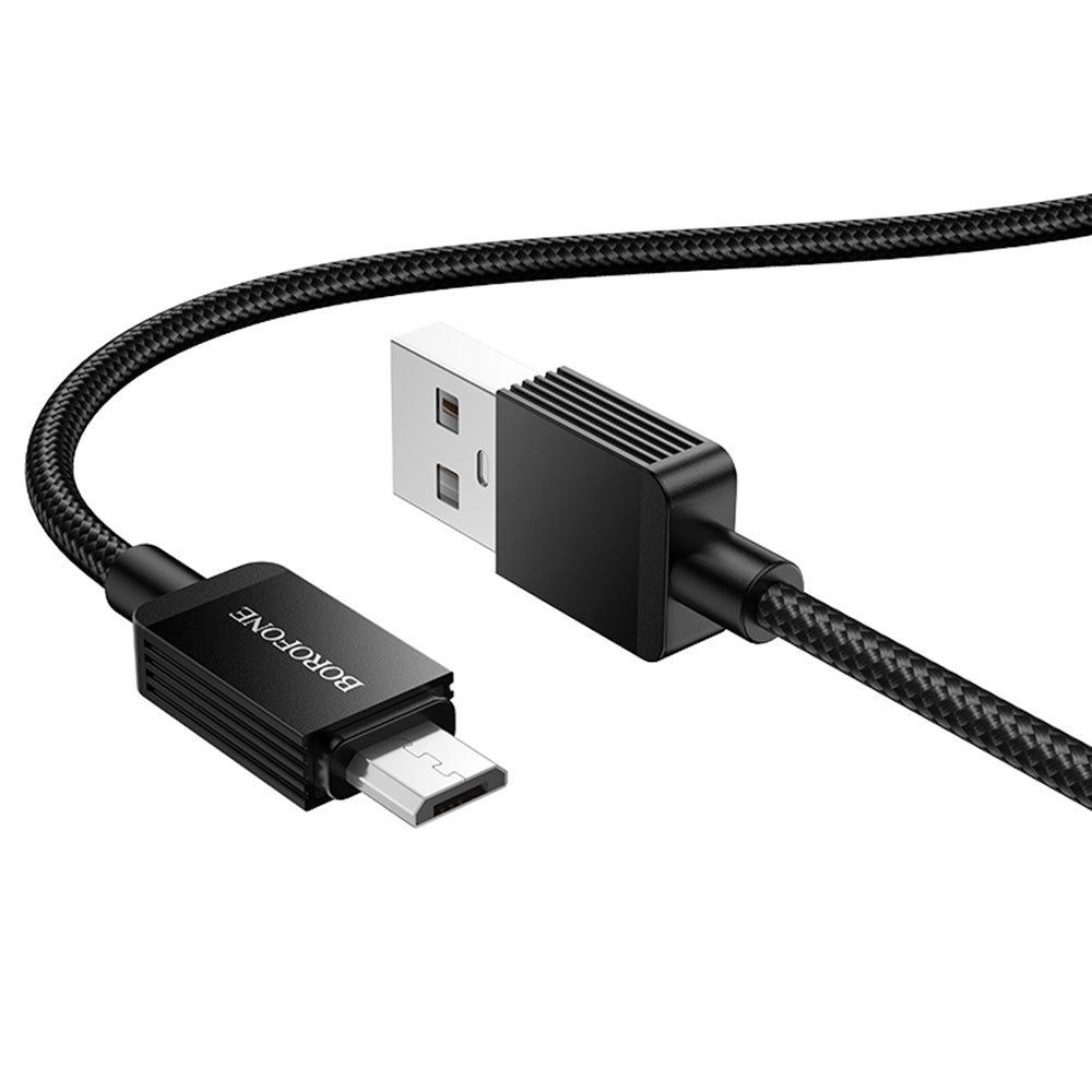 Câble de Données et de Charge USB-A - microUSB Borofone BX120 Placer, 18W, 1m, Noir