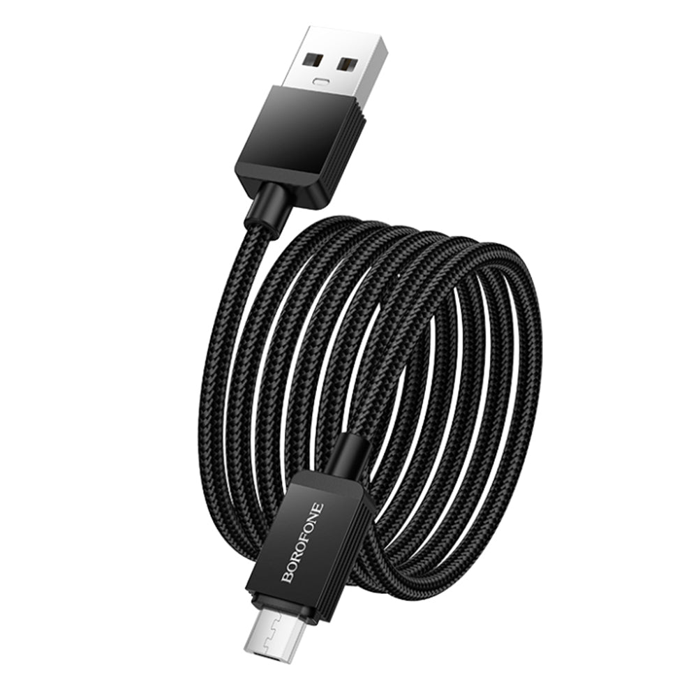 Câble de Données et de Charge USB-A - microUSB Borofone BX120 Placer, 18W, 1m, Noir