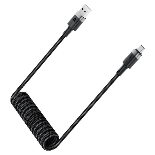 Câble de données et de charge USB-A - USB-C Acefast C14-04, 18W, 1.2m, Noir