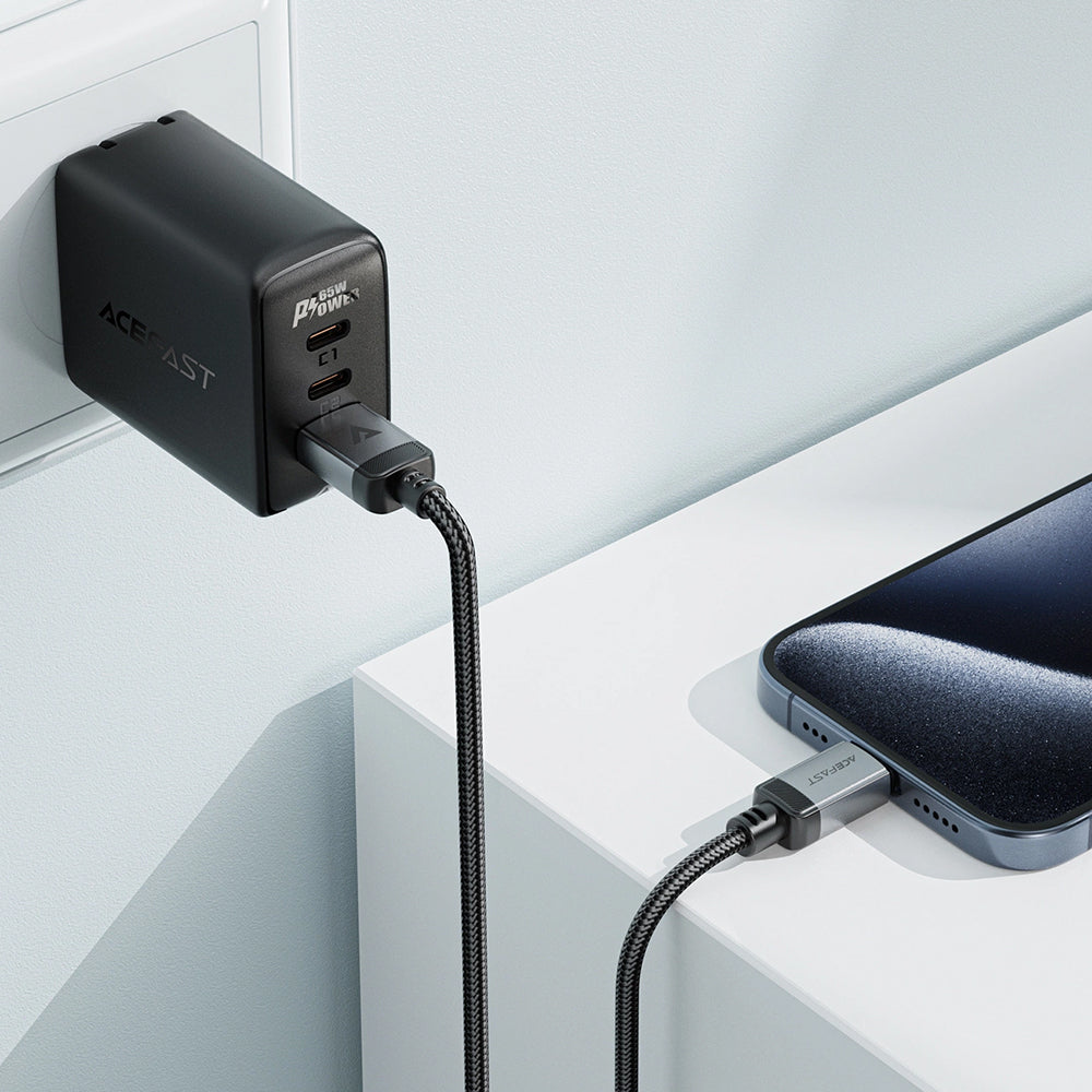 Câble de Données et de Charge USB-A - USB-C Acefast C20-04, 18W, 1.2m, Noir