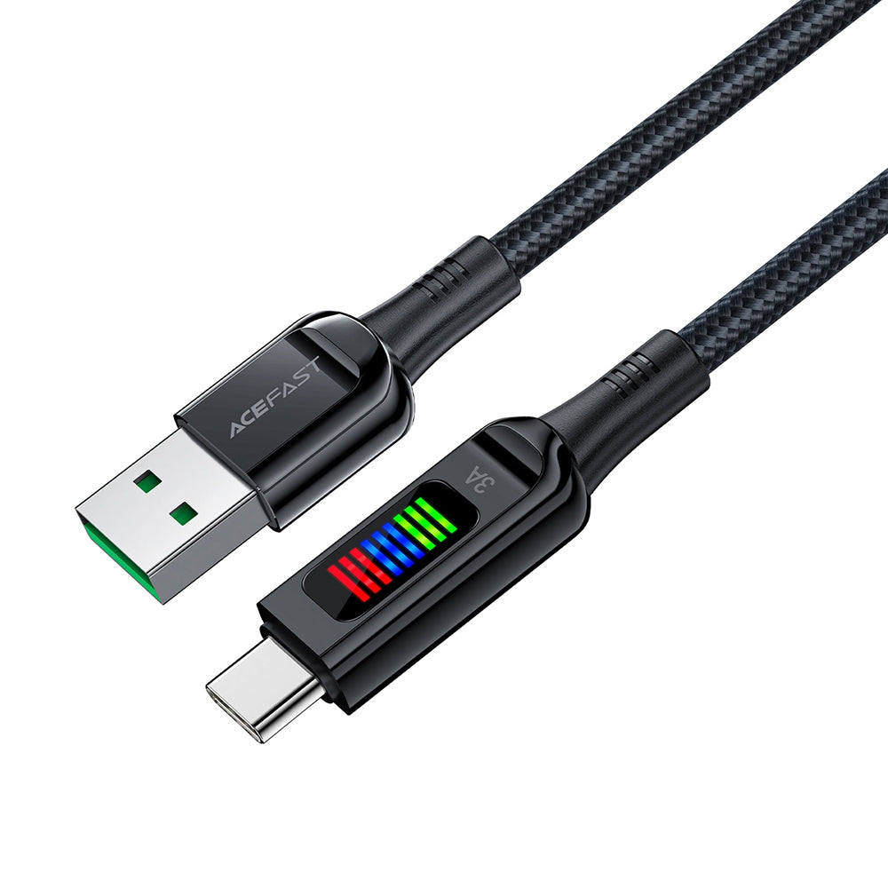 Daten- und Ladekabel USB-A - USB-C Acefast C7-04, 18W, 1,2m, Schwarz